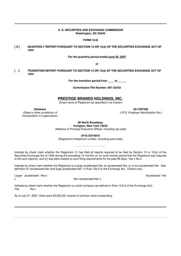 Thumbnail Prestige Consumer Healthcare 10-Q Quarterly Report FY 