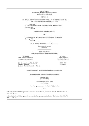 Vorschaubild Cracker Barrel 10-K Jahresbericht 