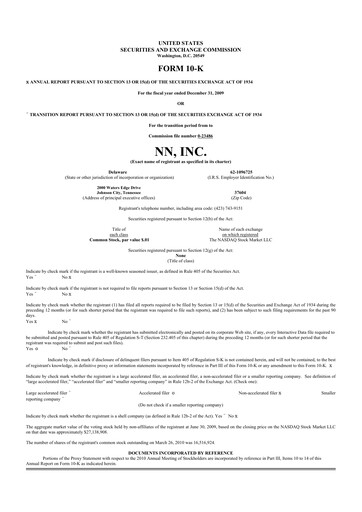 Thumbnail NN, Inc.
 10-K Annual Report 