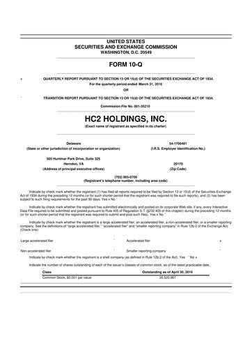 Thumbnail INNOVATE Corp. 10-Q Quarterly Report FY2016 