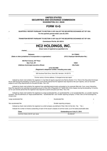 Thumbnail INNOVATE Corp. 10-Q Quarterly Report FY2016 