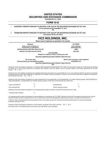 Thumbnail INNOVATE Corp. 10-Q Quarterly Report FY2017 