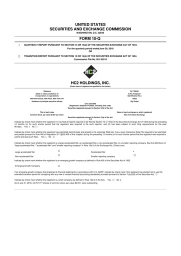 Thumbnail INNOVATE Corp. 10-Q Quarterly Report FY2018 