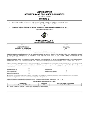 Thumbnail INNOVATE Corp. 10-Q Quarterly Report FY2019 