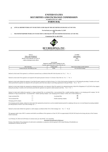 Thumbnail INNOVATE Corp. 10-K Annual Report 2019