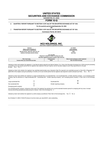 Thumbnail INNOVATE Corp. 10-Q Quarterly Report FY2020 