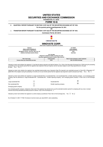 Thumbnail INNOVATE Corp. 10-Q Quarterly Report FY2021 