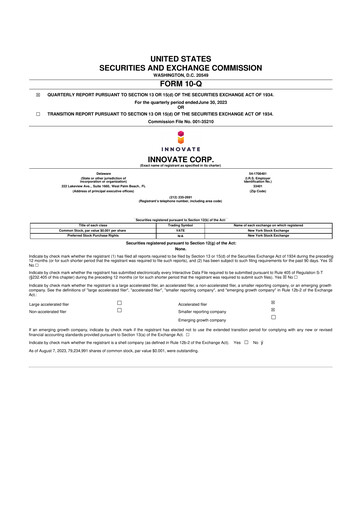 Thumbnail INNOVATE Corp. 10-Q Quarterly Report FY2023 