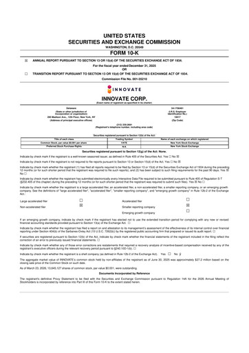 Thumbnail INNOVATE Corp. 10-K Annual Report 2025