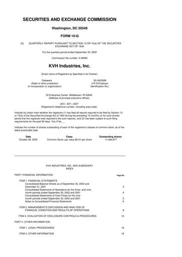 Thumbnail KVH Industries
 10-Q Quarterly Report FY 