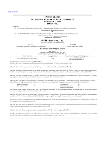 Thumbnail KVH Industries
 10-K Annual Report 2023