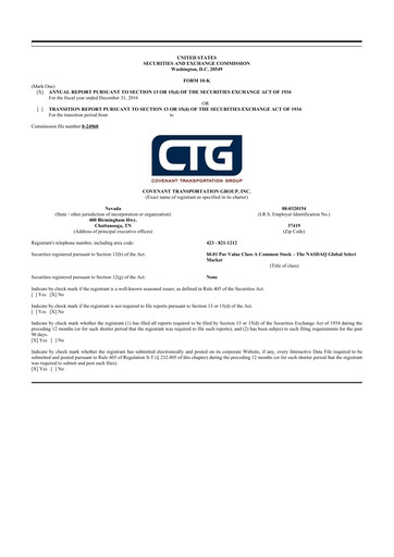 Thumbnail Covenant Logistics
 10-K Annual Report 2016