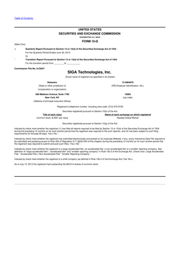 Thumbnail SIGA Technologies 10-Q Quarterly Report FY2013 