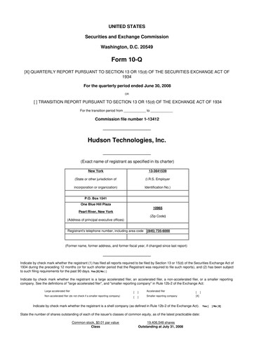 Thumbnail Hudson Technologies 10-Q Quarterly Report FY 