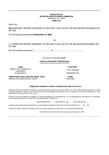 Vorschaubild Capital Southwest Corporation 10-Q Quartalsbericht  