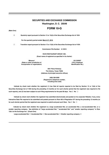 Thumbnail Rave Restaurant Group 10-Q Quarterly Report FY 