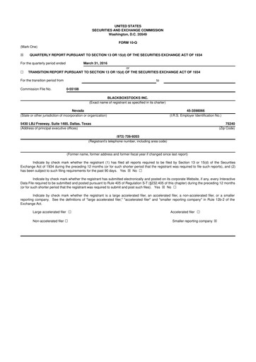 Thumbnail Blackboxstocks 10-Q Quarterly Report FY2016 