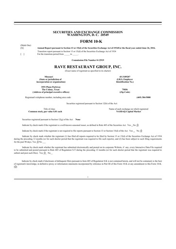 Vorschaubild Rave Restaurant Group 10-K Jahresbericht 2016