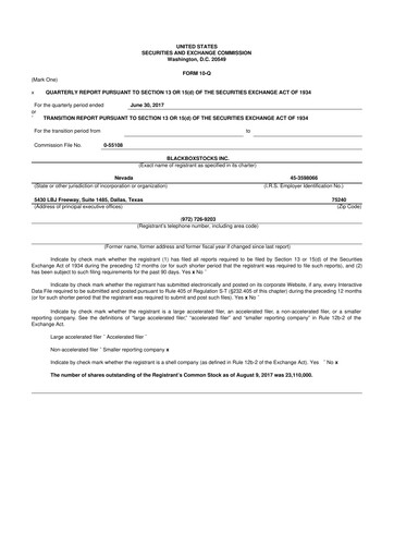 Thumbnail Blackboxstocks 10-Q Quarterly Report FY2017 