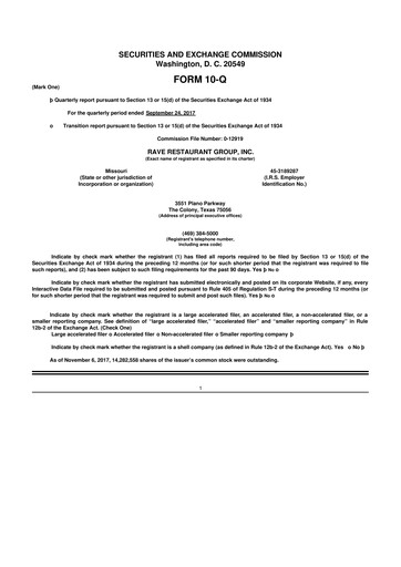 Thumbnail Rave Restaurant Group 10-Q Quarterly Report FY 