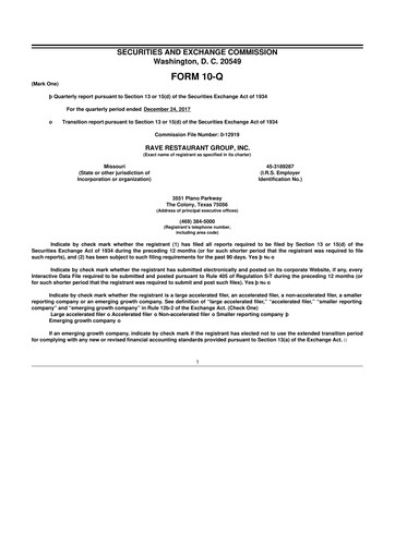 Thumbnail Rave Restaurant Group 10-Q Quarterly Report FY 