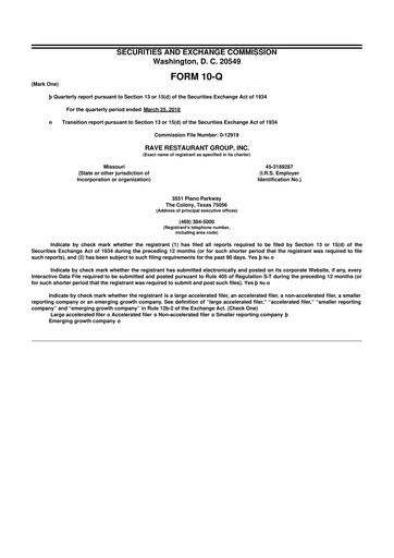 Thumbnail Rave Restaurant Group 10-Q Quarterly Report FY 