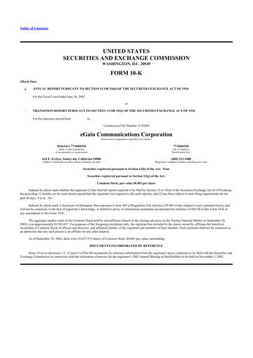 Thumbnail eGain 10-K Annual Report 