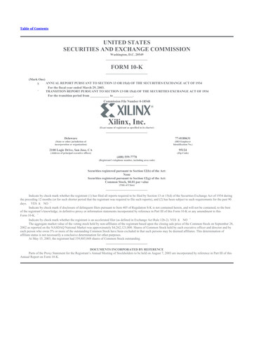 Thumbnail Xilinx 10-K Annual Report 