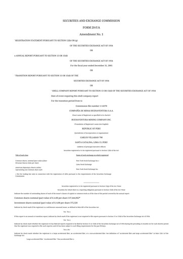 Thumbnail Buenaventura Mining Company  20-F Annual Report 