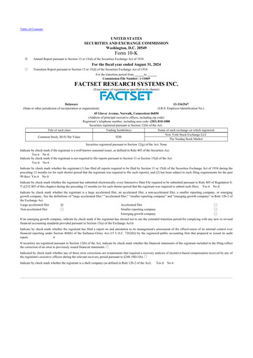 Thumbnail FactSet 10-K Annual Report 2024
