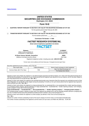 Thumbnail FactSet 10-Q Quarterly Report FY2025 