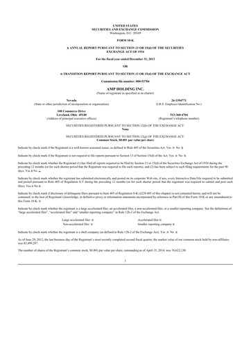 Thumbnail Workhorse Group
 10-K Annual Report 2013