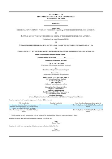 Thumbnail uCloudlink Group 20-F Annual Report 2024