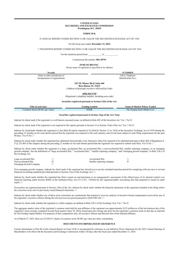 Miniature INmune Bio 10-K Rapport annuel 2024