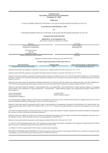 Thumbnail Proficient Auto Logistics 10-K Annual Report 2024