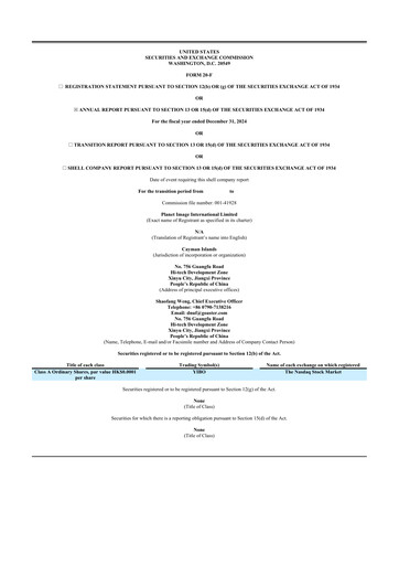 Thumbnail Planet Image International 20-F Annual Report 2024