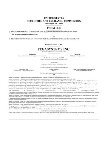Thumbnail Pegasystems 10-K Annual Report 2023