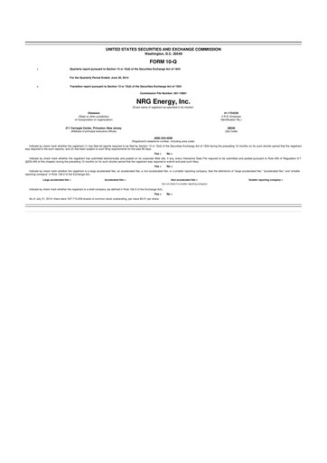 Thumbnail NRG Energy
 10-Q Quarterly Report FY2014 