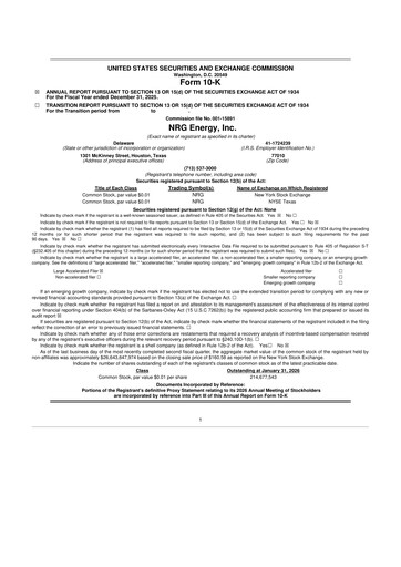 Thumbnail NRG Energy
 10-K Annual Report 2025