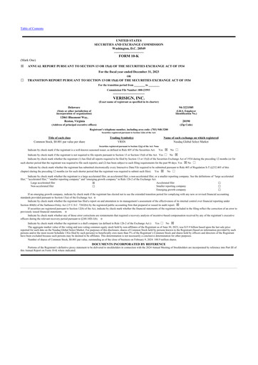 Thumbnail VeriSign 10-K Annual Report 2023