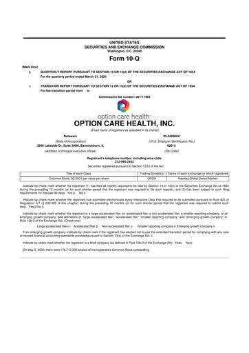 Thumbnail Option Care Health 10-Q Quarterly Report FY2020 