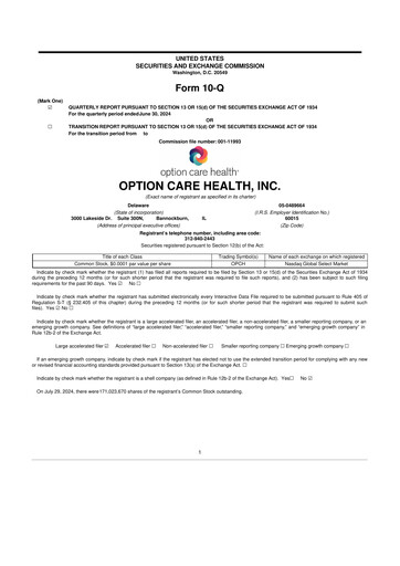 Thumbnail Option Care Health 10-Q Quarterly Report FY2024 