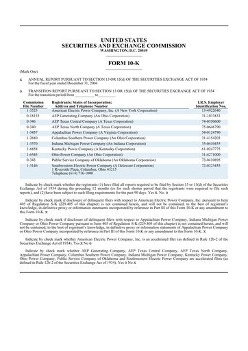 Thumbnail American Electric Power 10-K Annual Report 