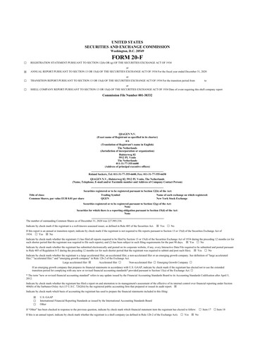 Thumbnail Qiagen  20-F Annual Report 2020