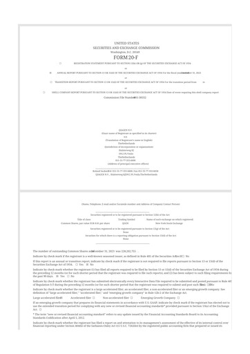 Thumbnail Qiagen  20-F Annual Report 2023