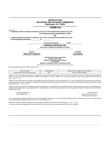 Miniature Carriage Services 10-Q Rapport trimestriel 2025 
