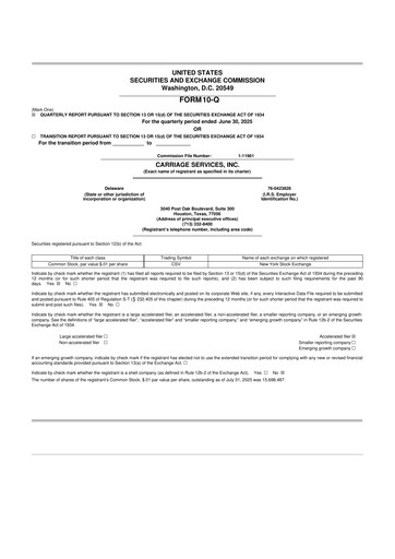 Miniature Carriage Services 10-Q Rapport trimestriel 2025 
