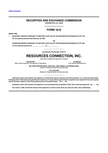 Thumbnail RGP (Resources Connection) 10-Q Quarterly Report FY 