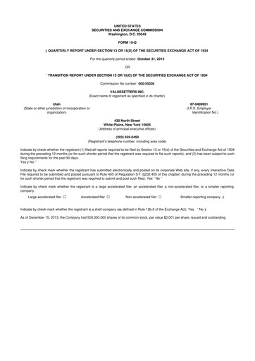 Thumbnail Netcapital 10-Q Quarterly Report FY2014 