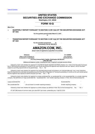 Thumbnail Amazon 10-Q Quarterly Report FY2016 
